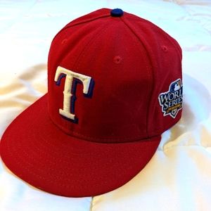 Texas Rangers 2010 World Series fitted ball cap